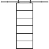 vidaXL Klizna vrata s priborom 76 x 205 cm od ESG stakla i aluminija | shoptok.hr