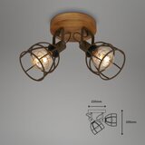BRILO VINTAGE reflektorsko svetlo 2xE27/25W/230V braon | Eponuda.com