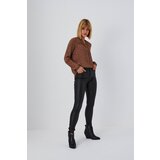 Marisse Waxed Slim Fit Trousers Z-Sp-3611 Black | shoptok.hr