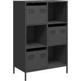Maison Chic Visoka omara - Komoda - Predalnik črna 68x39x103,5 cm jeklo, (21716988) Cene