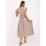 Italy Moda Dress-MI-SK-A2489.21-beige | Shoptok.si