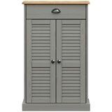 Ormarić za cipele VIGO sivi 60 x 35 x 96 cm od masivne borovine | shoptok.hr