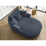 Bobochic Paris Temno moder fotelj iz rebrastega žameta Belem – | Shoptok.si