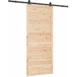  Klizna vrata 100 x 208 cm Masivna borovina Prirodna | shoptok.hr