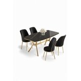 Hanah home trpezarijski set, 5 dijelova, crni Slike