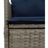 Bistro set od 3 komada s jastucima sivi poliratan | shoptok.hr