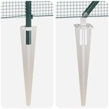 vidaXL zavarena žičana ograda s 13 oštrih postova Zelena 0.5x100 m Čelik | shoptok.hr