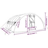  Staklenik s čeličnim okvirom bijeli 20 m² 5 x 4 x 2 3 m | shoptok.hr