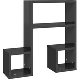  Zidne police 2 kom sjajne sive 50x15x50 cm konstruirano drvo | shoptok.hr