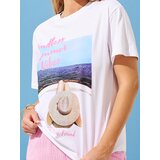 Sinsay Pamučna majica s printom | shoptok.hr