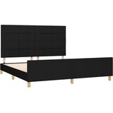  Okvir za krevet bez madraca crni 160x200 cm od tkanine | shoptok.hr