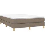  s oprugama i madracem smeđesivi 140 x 190 cm od tkanine | shoptok.hr
