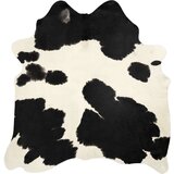 In tepih od prave kravlje kože 150 x 170 cm crno-bijeli | shoptok.hr