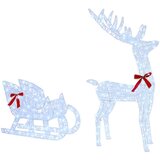  Reindeer vuče saonice Hladna bijela 120 cm 55 cm Akril | shoptok.hr