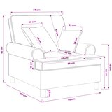 XL fotelja s jastucima Krem Tkanina | shoptok.hr