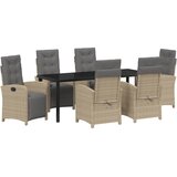  Vrtni set za objed 7 kom. Bež poliratan | shoptok.hr