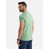 Ombre BASIC men's cotton classic tee with v-neck - green | shoptok.hr