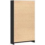  Polica za knjige s 4 etaže crni hrast 80x24x143 cm inženjerski drvo | Shoptok.si