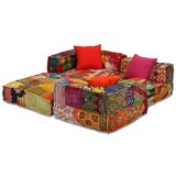  Modularni tabure za 3 osobe od tkanine s patchworkom | shoptok.hr