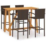  5-dijelni vrtni barski set smeđi Smeđa | Shoptok.si