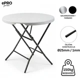 sklopivi baštenski sto Ø80 74cm/ metal-plastika