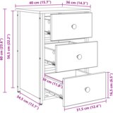 vidaXL Crni Ormar Set Crni Hrast Konstruirano drvo Srednji Ladice | shoptok.hr