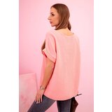 Kesi Włoski Muslin blouse with necklace apricot | shoptok.hr