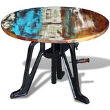 In Bočni stolić 60 x (42-63) cm obnovljeno drvo i lijevano željezo | shoptok.hr