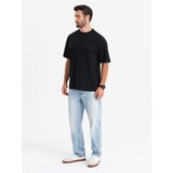 Ombre Men's cotton LOOSE FIT t-shirt with round neckline - black | Eponuda.ba