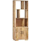 Police Knjižna polica 60x35x180 cm trden mangov les | Shoptok.si