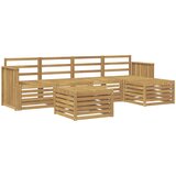  Set vanjskih sofa 6 kom. Bijela Čvrsto drvo akacije | shoptok.hr