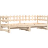  Dnevni ležaj na izvlačenje 2x (80 x 200) cm od masivne borovine | shoptok.hr