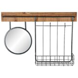  Zidno ogledalo DKD Home Decor Crna Metal Jela Ogledalo (80 x 15 x 20 cm) Cijene