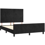  Za krevet s uzglavljem crni 140x200 cm baršunasti | shoptok.hr