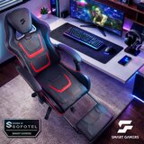 Sofotel Specter 242901 gaming stolac s naslonom za noge – crveno-crni | shoptok.hr