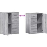  Komoda 2 kosa siva sonoma 59x39x80 cm inženirski les | Shoptok.si