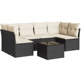  The Living Store Vrtna sedežna garnitura 7-delna z blazinami črn poli ratan - Vrtna Sedežna Garniture, (21452957) | Shoptok.si