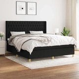  Krevet s oprugama i madracem crni 180x200 cm od tkanine | shoptok.hr