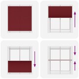 Plisirana zavjesa Bordo crvena 115x100 cm Širina tkanine 114,4 cm Poliester | shoptok.hr
