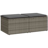 Maison Chic Seti vrtnega pohištva - Vrtna garnitura - Vrtni pohištvo set z blazinami 2-delna siv ratan/akacija, (21798009) | Shoptok.si