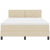  Krevet s opruga kutije s jastukom Krema 160 x 200 cm tkanina | shoptok.hr