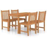  Vrtni blagovaonski set od 5 dijelova 120 x 70 cm masivno tikovino drvo - 4 | shoptok.hr