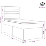  Boxspring krevet s madracem Krem 90 x 200 cm Tkanina - Krem 90 x 200 cm Dizajn linija | shoptok.hr