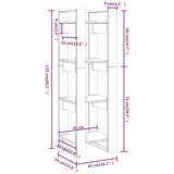 Ormarić za knjige / pregrada crni 41 x 35 x 125 cm od borovine | shoptok.hr