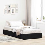  Krevet s od storage s uzglavljem Crna 90 x 190 cm Baršun | shoptok.hr