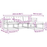  Set vanjskih sofa 4 kom. Bijela i krem | shoptok.hr