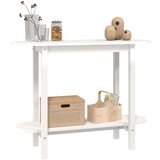  Konzolni stol bijeli 110 x 40 x 80 cm od masivne borovine | shoptok.hr
