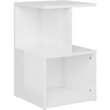 Furnova Nočna omarica visok sijaj bela 35x35x55 cm iverna plošča, (21925942) | Shoptok.si