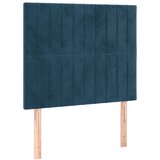Box spring krevet s madracem tamnoplavi 90x200 cm baršunasti | shoptok.hr