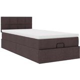vidaXL otomanski okvir kreveta s madraca tamnosmeđi 90x190cm tkanine | shoptok.hr